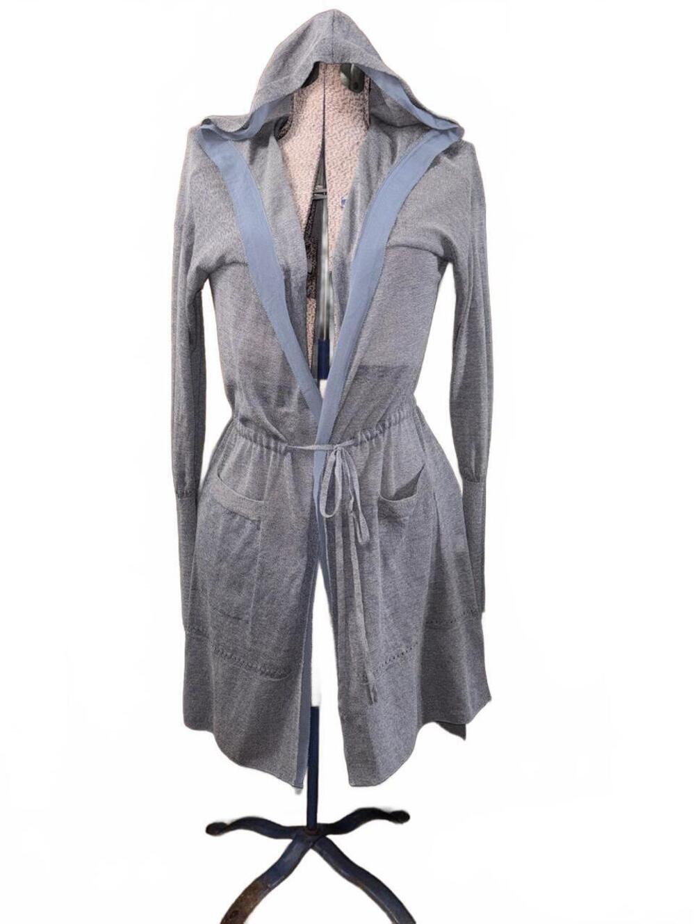 Simply Vera Vera Wang gray hooded cardigan